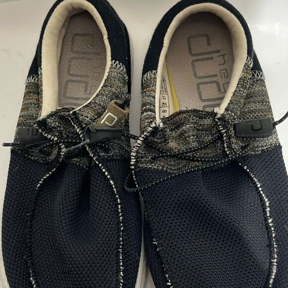 Hey Dude Men's Black Wally Sox Funk Mesh Low Top Casual Shoes Size 9 - Picture 3 of 9